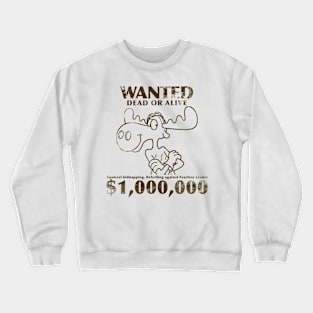 Bullwinkle Wanted Wild West Crewneck Sweatshirt